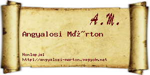 Angyalosi Márton névjegykártya