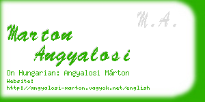 marton angyalosi business card
